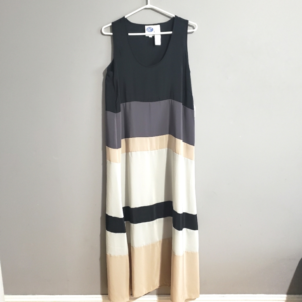 NWT DG2 Diane Gilman striped Maxi dress size XL